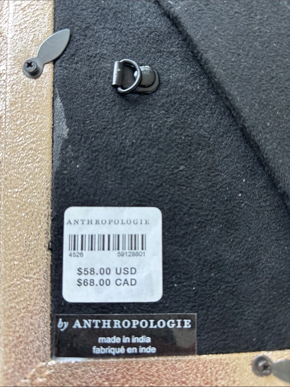 Anthropologie Rose Gold Beaded Frame